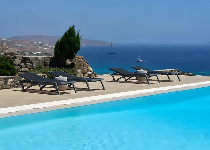Blue Lounge Villa, Mykonos 别墅 帕诺尔莫斯米科诺斯