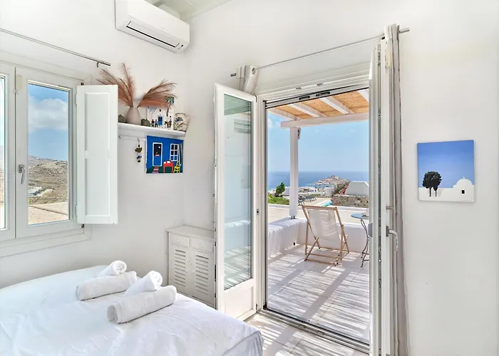 Blue Lounge Villa, Mykonos 别墅 帕诺尔莫斯米科诺斯
